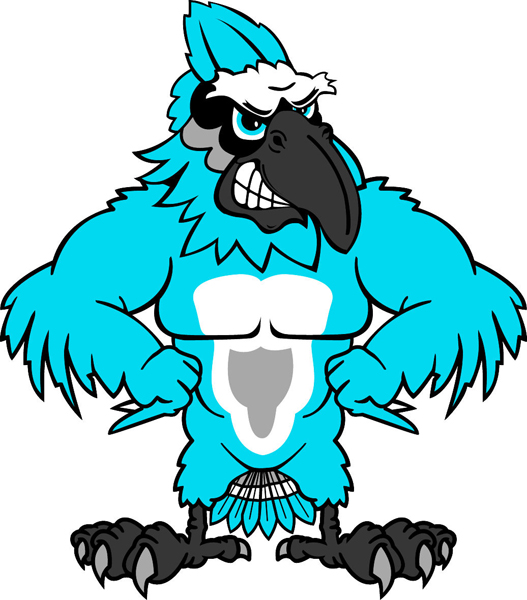 Blue Jay mascot team sticker. Display your team pride!